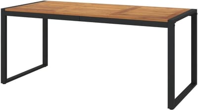 Tuintafel U-frame - Eettafel Buiten - Terrasmaaltijden Genieten - Massief Acaciahout - 180 x 90 cm - Bruin