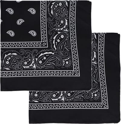 Henbrandt Boerenzakdoek - Zwarte bandana van 100% katoen - 54x54 cm