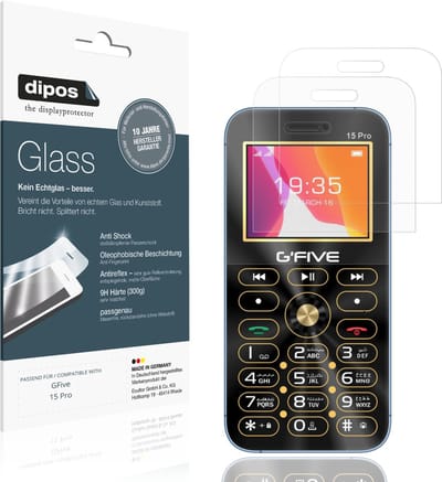 dipos – 2x Matte Pantserfolie geschikt voor GFive 15 Pro | 9H Screenprotector