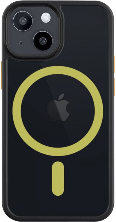 Tactical iPhone 13 Mini MagForce Hyperstealth 2.0 Cover – Hoesje met Losse Klikbare Knoppen – Black/Yellow