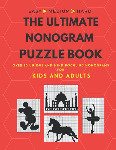 Nonogram Puzzelboek: Logische Grid Puzzels voor Beginners en Gevorderden (Inclusief Oplossingen)