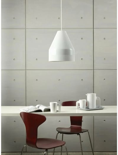 DYBERG LARSEN - CRAYON hanglamp wit met matwit - ø18 x h21cm