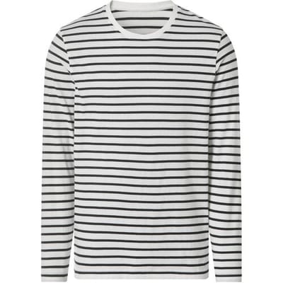 ESMARA MEN Heren longsleeve (Zwart/wit, S)