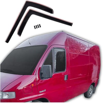 Wind deflectors - Citroën Jumper 1994-2006 - Aerodynamica - Eenvoudige montage - Zwart getint
