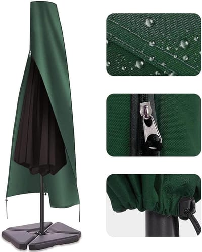 Zweefparasolhoes Verdelux Groen 300 - 350 cm met Trekkoord