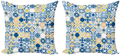 ABAKUHAUS Kussenhoes – 2x60x60 cm – Dubbelzijdig bedrukt – Microvezel