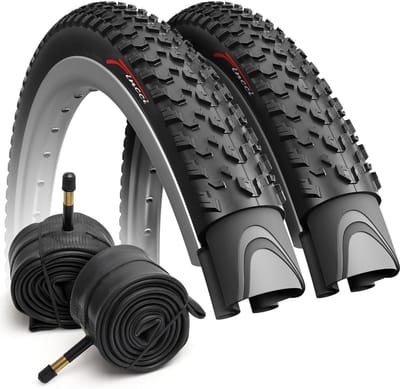 Set van 2 Mountainbikebanden 27,5 x 2.10 met Binnenbanden Schrader - Opvouwbaar MTB Profiel