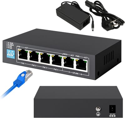 Extralink EX.14305 Network Unmanaged L2 Gigabit Ethernet Switch (10/100/1000) Power over Ethernet (PoE) zwart