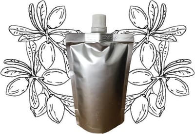 Arganolie - Navulling 200ml pouch met schenkmond - plasticvrij verpakt - vegan - dierproefvrij en zonder chemische toevoegingen - argan huidolie