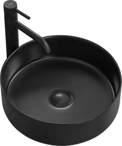 REA Sami Opzetwastafel - Waskom - Ø 36 x 11.5 cm - Mat Zwart