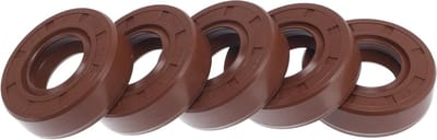 Universele dubbele lip olieafdichting met stalen veer voor rotatieas 17 x 35 x 10 mm, hoge druk FKM rubber, set van 5 stuks, geschikt voor diverse toepassingen