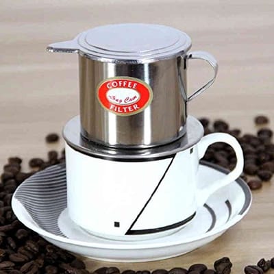 Dailygoody - Vietnamese Stijl Koffie Druppelpot - Roestvrij Staal Filter - Handig Koffiezetapparaat - Compact Formaat - Koffie Infuser - Voor Koffieli