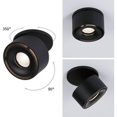 Paulmann 93370 Spircle LED-inbouwlamp LED LED vast ingebouwd 8 W Zwart (mat)