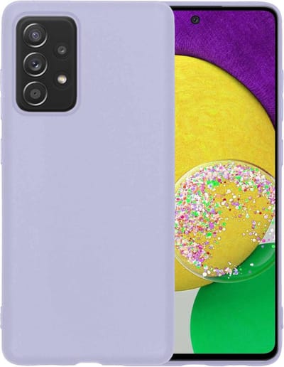 Hoesje - Geschikt voor Samsung Galaxy A52s 5G - Sterk & Shockproof - Hoes Cover - Siliconen Case - Telefoonhoesjes - Lila