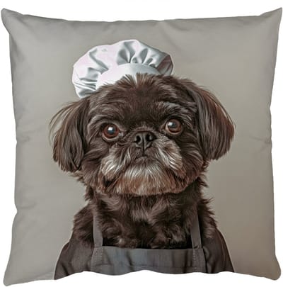 Sierkussens - Kussentjes Woonkamer - 50x50 cm - Kokskleding - Zwart - Hondje