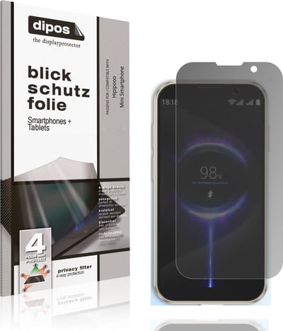 dipos – Matte Privacy Screenprotector geschikt voor Hipipooo Mini Smartphone | Anti-Spy Beschermfolie
