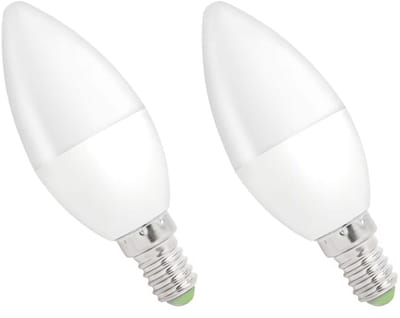 Spectrum LED Kaarslamp E14 6W - 230V - 540 Lumen - 4000K Neutraal Wit - Natuurlijk Licht - Energiezuinig - 2 stuks
