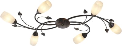 Globo - plafonniere - VENEZIA - bruin - glas - E14 - 60800623X