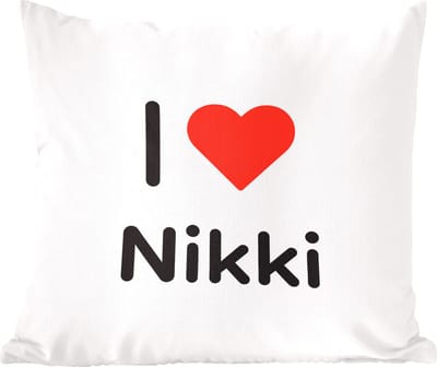 Sierkussens - Kussentjes Woonkamer - 60x60 cm - I love - Nikki - Meisje