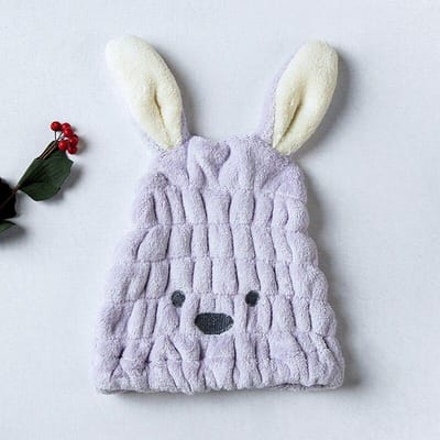Dessin animé lapin essuyant les cheveux sac mignon Turban cheveux secs absorbant bonnet de douche à séchage rapide