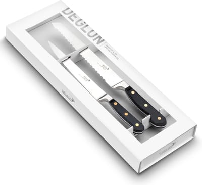 Déglon Messenset – Filetmes 17 cm & Broodmes 20 cm – Ergonomisch – Roestvrijstaal – Duurzaam Design