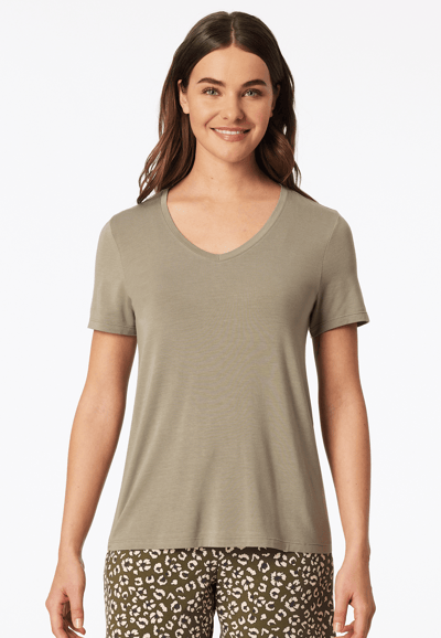 Shirt met korte mouwen en v-hals, jade - Mix+ Relax 34