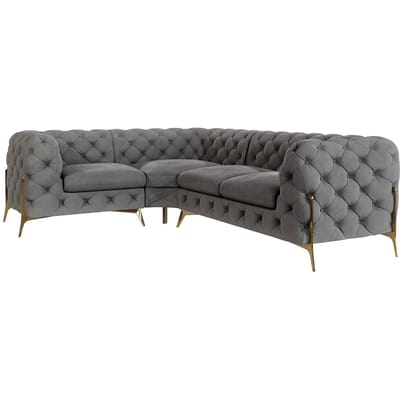 3-zitshoekbank Chelsea links velvet | Ropez