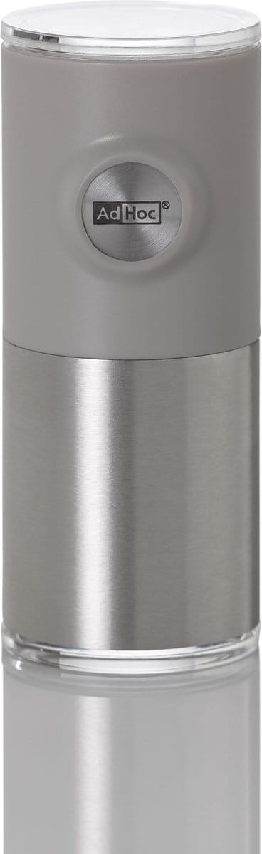 Adhoc - Pepnetic Peper- of Zoutmolen met Magnetische Wandbevestiging - Zilver