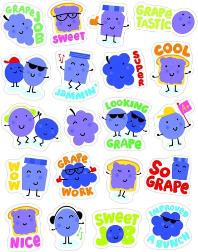 Geurende Druiven Stickers - Zelfklevend en Leuk Decoratie