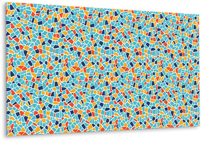 Tulup PVC Wandpaneel - Kleurrijk Mozaïek Vinyl Wandpaneel - 100 cm x 50 cm - Veelkleurig Zelfklevend Wandpaneel - 1 stuk - Wandbekleding Vinyl - Geometrisch Wandpaneel - PVC Muurpaneel - Plaktegels Keuken en Badkamer