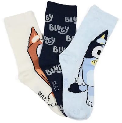Bluey Sokken Kinderen – 3 Paar – Bluey & Bingo – Maten 31-34 – Katoenmix – Officiële licentie