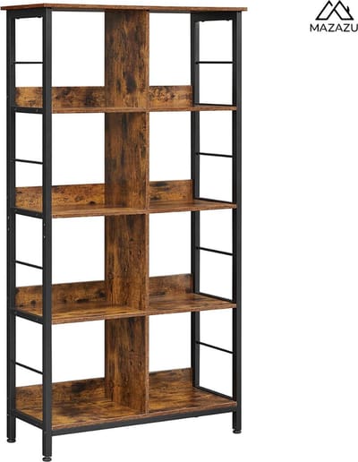 MIRA Home - Boekenkast - Archiefkast - Bruin - Hout - 33x80x149
