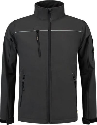 Tricorp Soft Shell jack - Workwear - 402006 - Donkergrijs - maat XXS