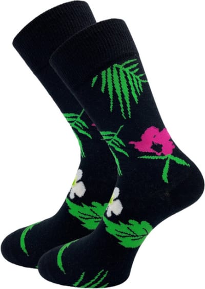 SQOTTON® - Naadloze sokken - Tropical Flower - Maat 41-46