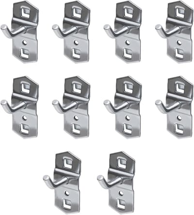 10 Stuks Zware Haak voor Supermarktplanken, Metalen Display Haak voor Garage en Winkel, Ideaal voor Organisatie en Presentatie