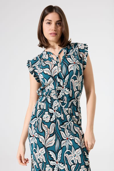 Garcia Ladies Singlet Blue Lagoon Taglia: XS | Abiti Midi Outlet | Donna | Blu