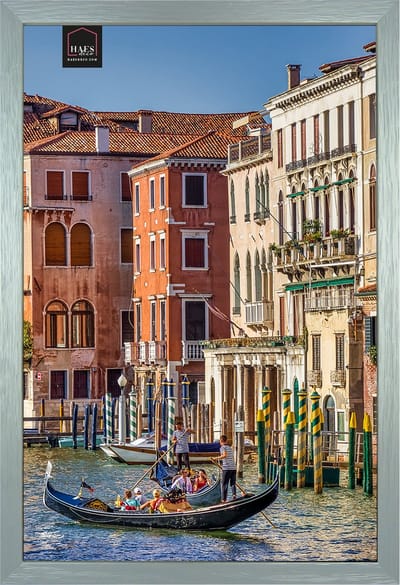 HAES DECO - Houten Fotolijst Venezia zilver voor 1 foto formaat 20x30 -SP13330