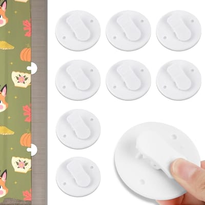 Dailygoods- Douchegordijnclips 8 Stuks - Zelfklevend - Waterdicht - Winddicht - Anti-spatten - 5,5 cm - Douchegordijnhouder