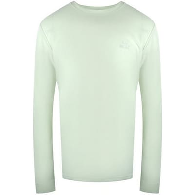 Diesel Unisex T-shirt met lange mouwen en logo voor volwassenen (Wit)
