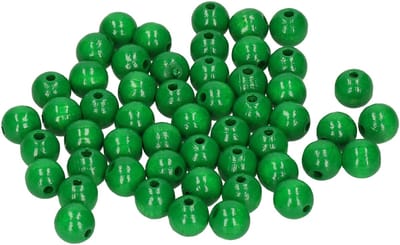 Hobby kralen - hout - D10 mm - 104x stuks - groen - DIY sieraden maken - Kralen rijgen