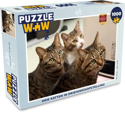 Puzzel Kat - Katten - Bruin - Legpuzzel - Puzzel 1000 stukjes volwassenen