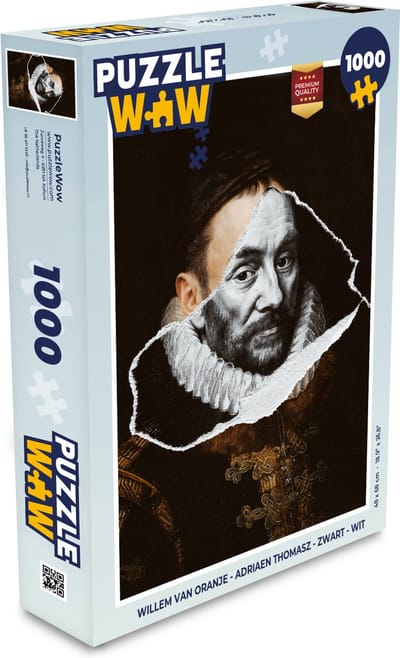 Puzzel Willem van Oranje - Adriaen Thomasz - Zwart - Wit - Legpuzzel - Puzzel 1000 stukjes volwassenen