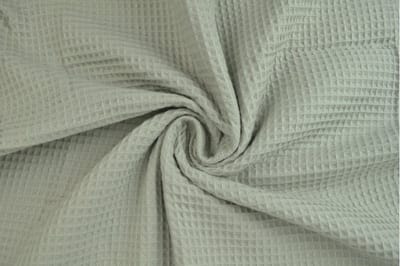 10 meter wafelstof - Zilvergrijs - 150cm breed - Wafelkatoen