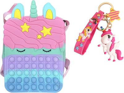 Fidget Toys - fidget speelgoed - fidget - Unicorn speelgoed - Unicorn rugtas 24 x 16 x 6 cm- eenhoorn speelgoed-rugzak + 3D Eenhoorn hanger