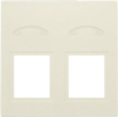 Niko 100-69031 Afwerkingsset voor telefooncontactdoos met 2 RJ11-contacten in parallel, cream