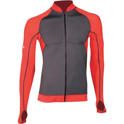 Beuchat Atoll 2 Mm Rash Guard Met Lange Mouwen En Volledige Ritssluiting Rood XS Man