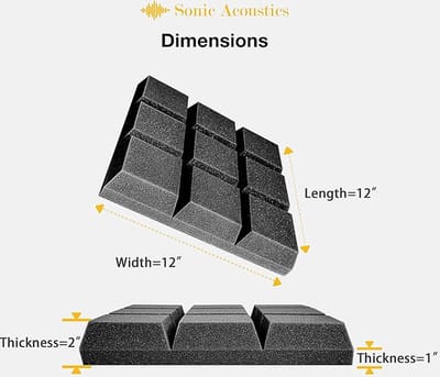 Schuimpanelen, Studio wig Tegels, Geluid Panelen Wiggen Geluiddicht Geluidsisolatie 12