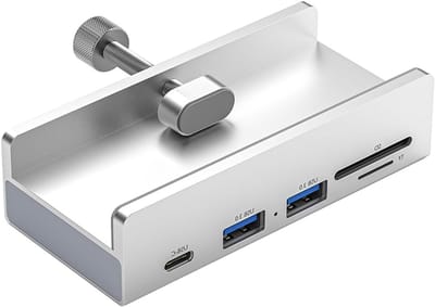 SD TF Kaartlezer Hub - Aluminium USB 3.0 Adapter met Klem voor Efficiënte Gegevensoverdracht