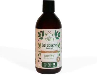 COSMOS BIOLOGISCHE Aleppo douchezeep jasmijngeur - kamillewater - zachte en schone huid 300ml