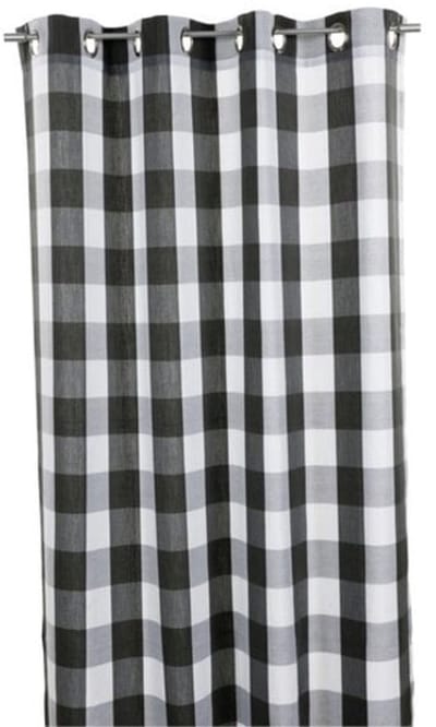 Marbella Curtain 140 cm x 260 cm Marbella gordijn zwart geblokt 140 cm x 260 cm